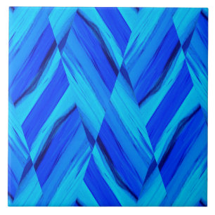 Azulejo Intrincado patrón de mármol azul cobáltico