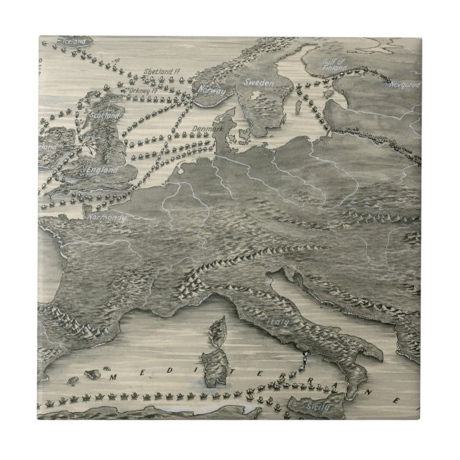 Azulejo Invasiones nórdicas (Frente)