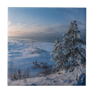 Azulejo Invierno de nieve Costa del Mar Báltico