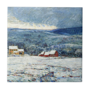 Azulejo Invierno en las colinas de Connecticut (por Childe