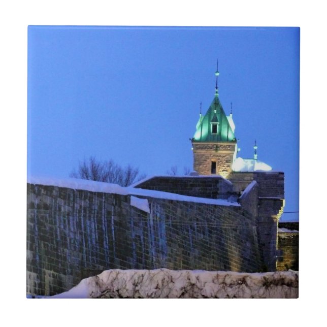 Azulejo Invierno en Quebec, Canadá (Frente)