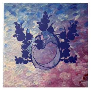 Azulejo Invitati: Gato Wiccan Witch Moon Goddess