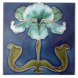Azulejo Iris azul de flor eterna