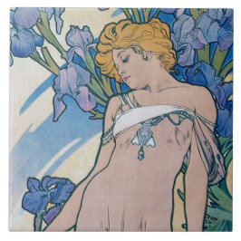 Azulejo Iris (Cuatro Flores), Alphonse Mucha