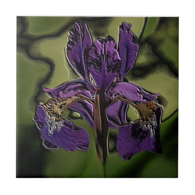 Azulejo Iris púrpura (Frente)