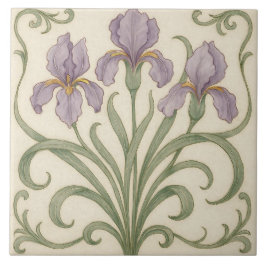 Azulejo Iris Reverie: Nouveau Botanical
