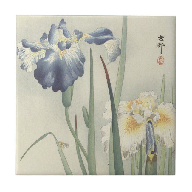 Azulejo Irises de Ohara Koson (Frente)