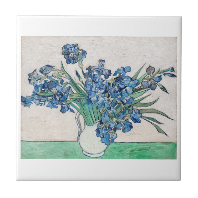 AZULEJO "IRISES" VINCENT VAN GOGH ART CERAMIC TILE (Frente)