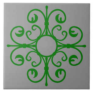 Azulejo Ironwork ordenado en mosaico verde