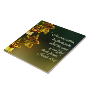 Azulejo Isaías 40:8 Inspirador