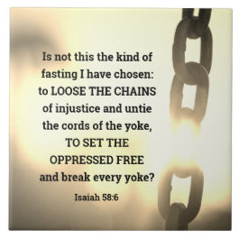 Azulejo Isaías 58:6 Clase de ayuno que he elegido