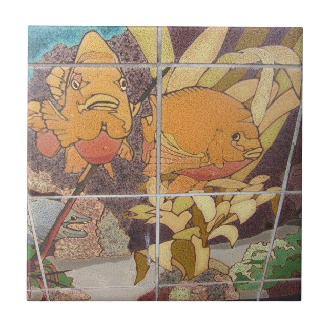 AZULEJO ISLA DE CATALINA AMIGOS CERAMIC TILE DE LA ORILLA (Frente)