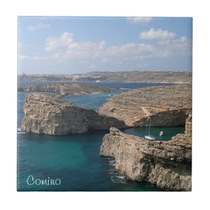 Azulejo isla de Comino en Malta
