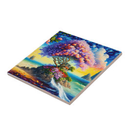 Azulejo Isla escondida en el océano