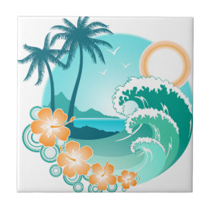 Azulejo Isla Hawaiana 1