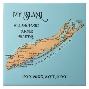 Azulejo Isla Larga - mosaico cerámico de memoria de vacaci