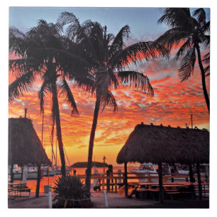 Azulejo Islamorada, puesta de sol en Florida