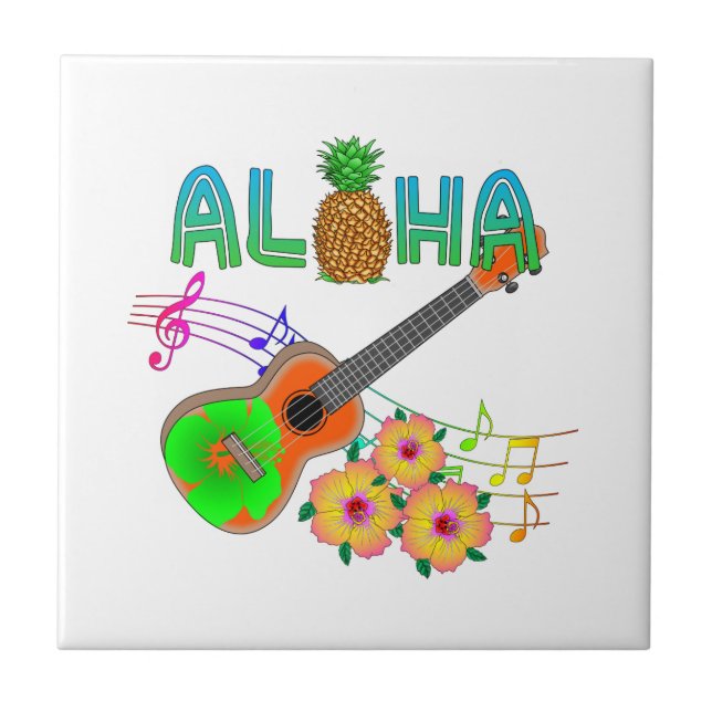 Azulejo Island Music Ukulele Aloha (Frente)