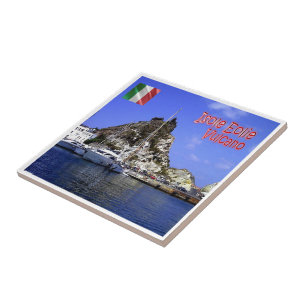 Azulejo ISLAS AEOLIANAS SCL035, Volcán, Sicilia.