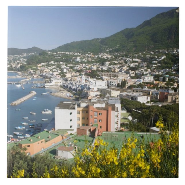 Azulejo ITALIA, Campania (bahía de Nápoles), ISCHIA, LACCO (Frente)