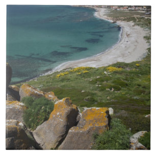 Azulejo Italia, Cerdeña, Tharros. Vista desde la española