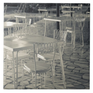 Azulejo Italia, provincia de Brescia, Sirmione. Café junto