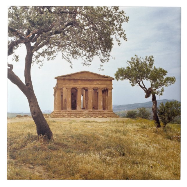 Azulejo Italia, Sicilia, Agrigento. Las ruinas del 2 (Frente)