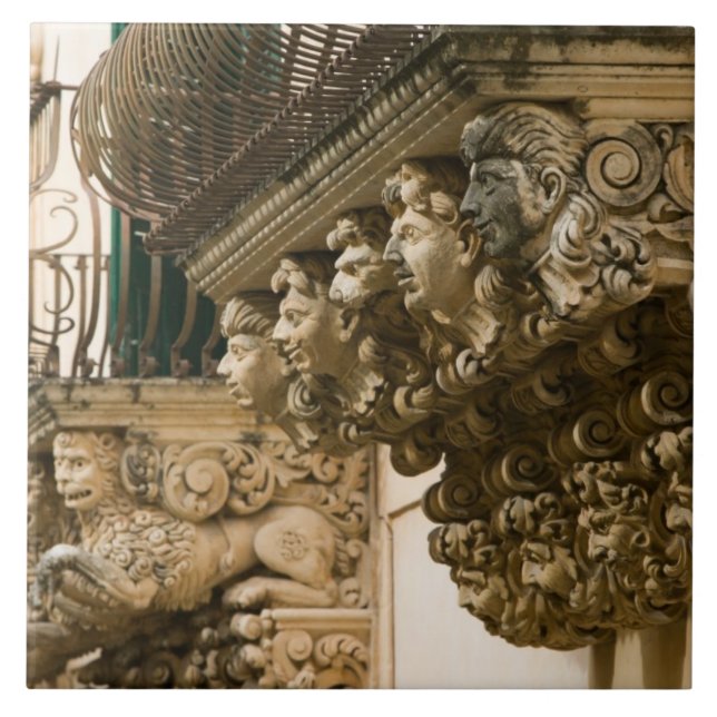 Azulejo ITALIA, Sicilia, NOTO: La mejor ciudad barroca en (Frente)