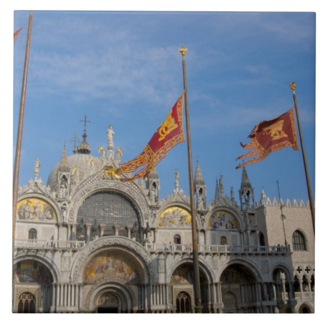 Azulejo Italia, Venecia, basílica de San Marcos en San Mar (Frente)