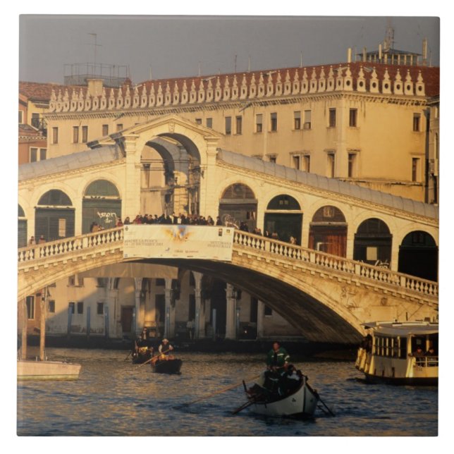 Azulejo Italia, Veneto, Venecia, Canal Grande y Rialto (Frente)