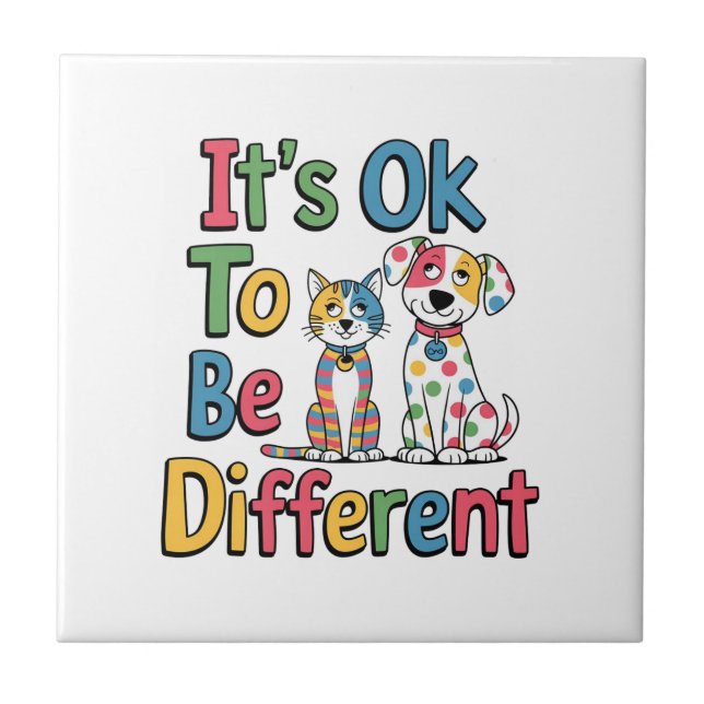 Azulejo It's ok to be different (Frente)