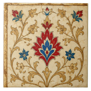 Azulejo Iznik Tulipán Floral Otomano Arte