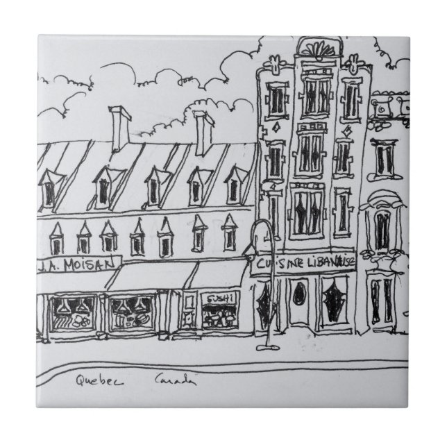 Azulejo J.A. Tienda de comestibles Moisan| Canadá (Frente)