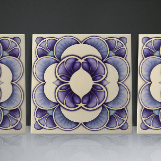 Azulejo Jacaranda Blossom, Lisboa inspirada en el arte Nou
