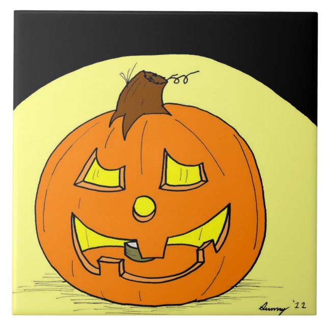Azulejo Jack o' Lantern Tile (Frente)