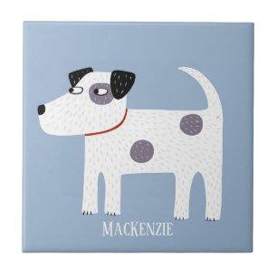 Azulejo Jack Russell Terrier Dog Custom Name