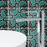 Azulejo Jade Green Black Celtic Knot Seamless Pattern Tile<br><div class="desc">Elegante estampado celta sin fisuras para añadir un toque espiritual a su hogar.</div>