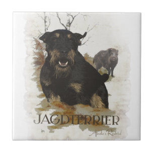 Azulejo Jagdterrier T-Shirt Café Mug Ornamento cerámico Be