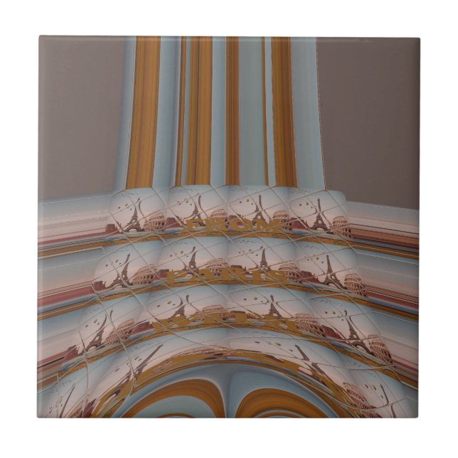 Azulejo J'aime Paris ( I Love Paris ) (Frente)