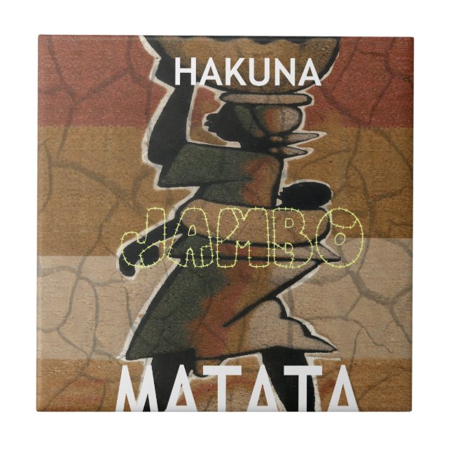 Azulejo Jambo Habari Hakuna Matata. (Frente)