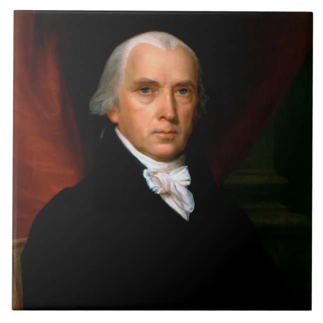 Azulejo James Madison el cuarto presidente: América coloni (Frente)