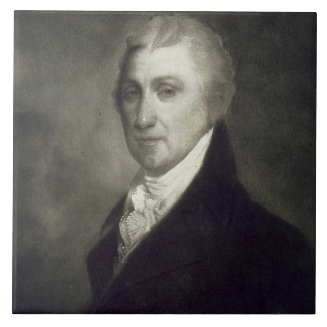 Azulejo James Monroe, 5to Presidente de los Estados Unidos (Frente)