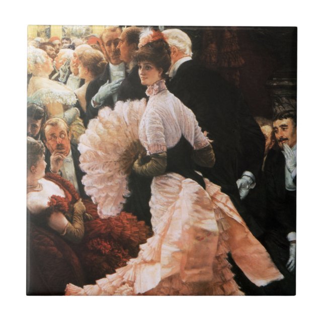 Azulejo James Tissot la señora política Tile (Frente)