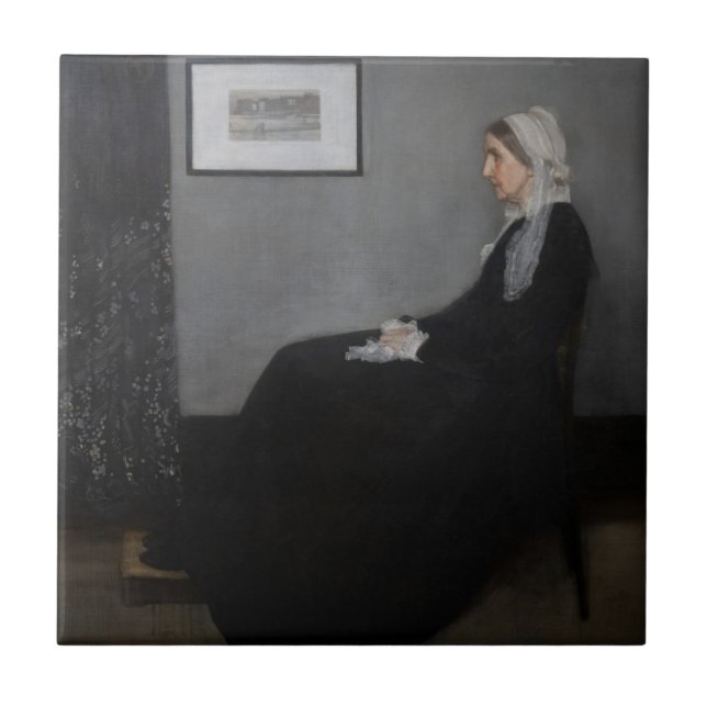 Azulejo James Whistler - Retrato de la madre del artista (Frente)