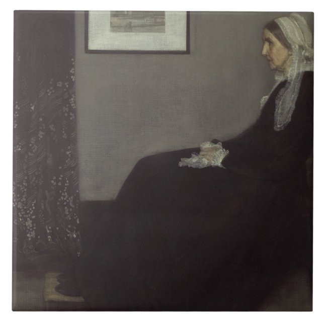 Azulejo James Whistler - Retrato de la madre del artista (Frente)