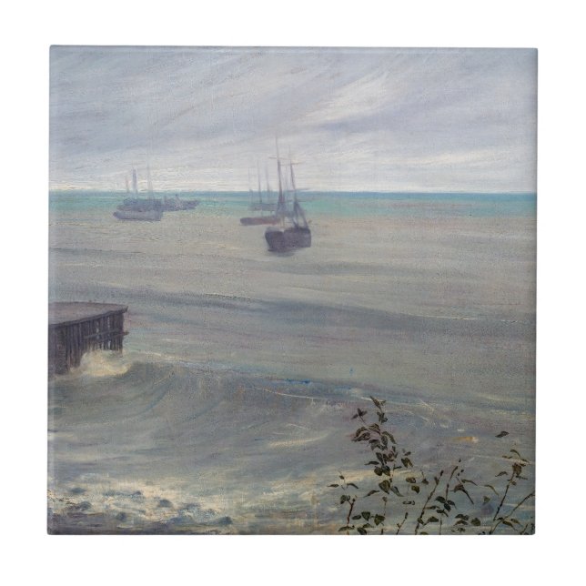 Azulejo James Whistler - Sinfonía en gris y verde (Frente)