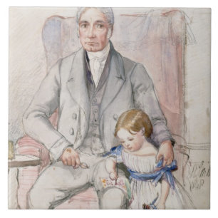 Azulejo James Wyatt con su Grandaughter Maria, la más