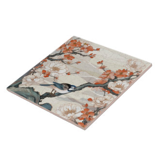 Azulejo Japón tradicional Kutani Arte Ornamental 1