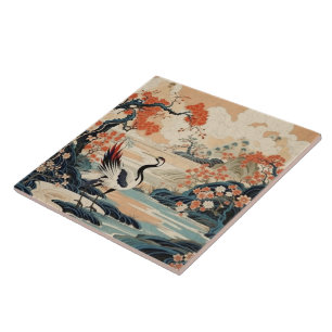 Azulejo Japón tradicional Kutani Arte Ornamental 15
