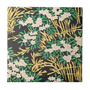 Azulejo Japonés Floral de Watanabe Seitei